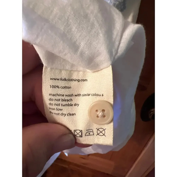 FOLK CLOTHING . COM 100% organic cotton sustainable prairie midi cottagecore XS - Picture 5 of 11